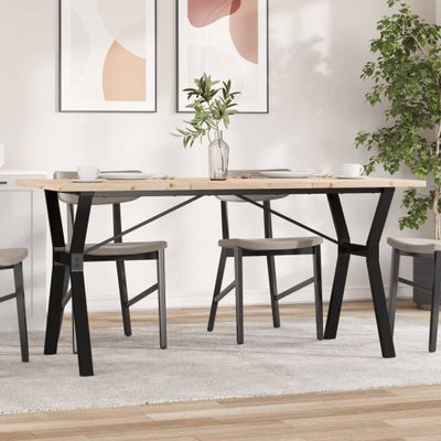 vidaXL Jedálenský stolík v tvare Y 160x80x75,5 cm borovica a oceľ