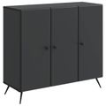vidaXL Servírovacia skriňa Čierna 89 x 34,5 x 80 cm Kompozitné drevo