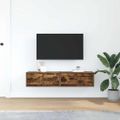vidaXL TV stolíky 2 ks dymový dub 60x31x25,5 cm spracované drevo