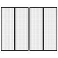 vidaXL Závesy proti hmyzu s magnetickými blokmi 2ks čierne 220x130 cm