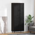 vidaXL Highboard 2 ks Čierny dub 69,5 x 34 x 180 cm Kompozitné drevo