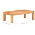 vidaXL Konferenčný stolík 110x60x35 cm, akáciový masív, medový náter