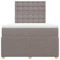 vidaXL Boxspring posteľ s matracom sivohnedý 120x200 cm látka