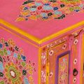 vidaXL TV skrinka ružová 110x30x40 cm mangovníkový masív