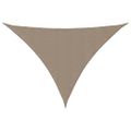 vidaXL Tieniaca plachta,oxford, trojuholníková 2,5x2,5x3,5 m sivohnedá