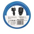Predlužovací kábel Weatherproof EMOS P01410W spojka 10 m / modrý / silikon / 1,5 mm2