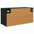 vidaXL Nástenná skriňa pre TV 80 x 34.5 x 40 cm Čierny dub