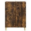 vidaXL Servírovacia skriňa Dymový dub 66 x 34,5 x 90 cm