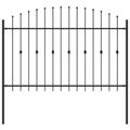 vidaXL Hrotová brána ASTEN 200 x 166 cm Čierna