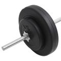 vidaXL Obojručná činka so závažiami 30 kg