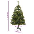 vidaXL Umelý výklopný vianočný stromček so šiškami 120 cm