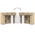 vidaXL Servírovacia skriňa FLORIN 88,5 x 30,5 x 73 cm Sonoma dub