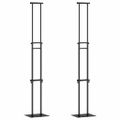 vidaXL Stánky na výstavy 2 ks Čierna 30 x 23,5 x 210 cm Oceľ