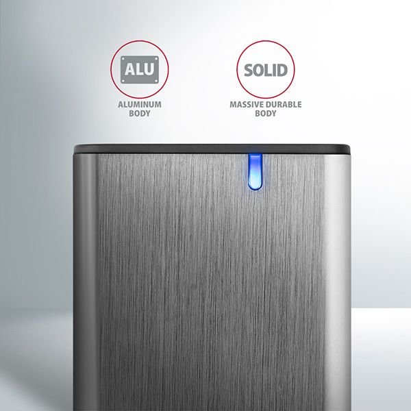 AXAGON EEM2-SG2, USB-C 3.2 Gen 2 - M.2 NVMe & SATA SSD kovový RAW box, bezšroubkový, stříbrný Box na disk, externý, pre M.2 NVMe a SATA SSD, USB 3.2 Gen2 typ C, hliník, šedý