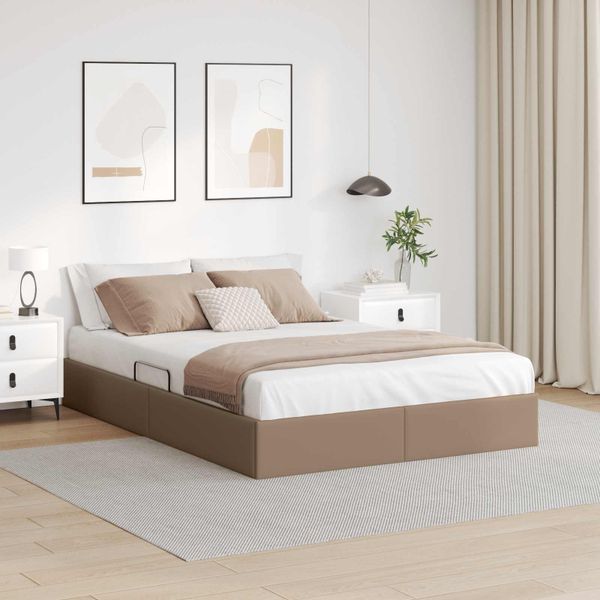 vidaXL Otomanový posteľný rám Kapsulín 140 x 190 cm Umelá koža