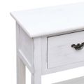 vidaXL Komoda, starožitná biela 115x30x76 cm, drevo