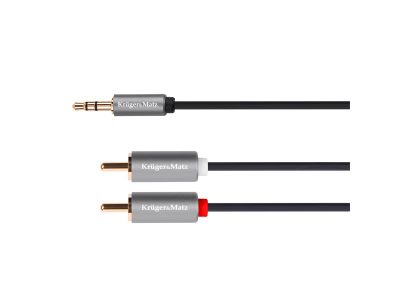 Kábel Jack 3.5mm stereo/2x Cinch 5m KRUGER & MATZ KM1217 Basic