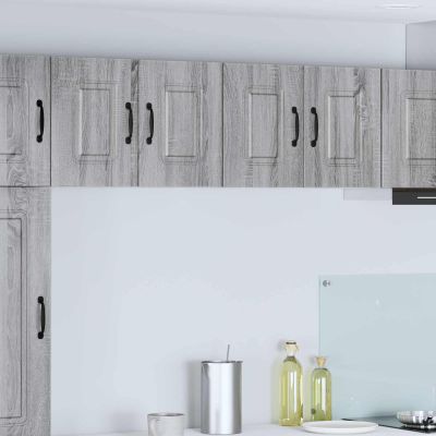 vidaXL Dvierka na umývačku Kalmar 2 pcs Sivý Sonoma 60 x 31 x 40 cm