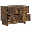 vidaXL Nočný stolík Dymový dub 62 x 34,5 x 47,5 cm Kompozitné drevo