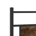 vidaXL Kovový posteľný rám bez matraca dymový dub 200x200 cm