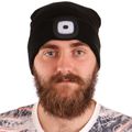 Čepica s čelovkou, univerzálna veľkosť, čierna SIXTOL