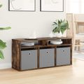 vidaXL Nízka skriňa so zásuvkou Dymová dub 102 x 32 x 48,5 cm