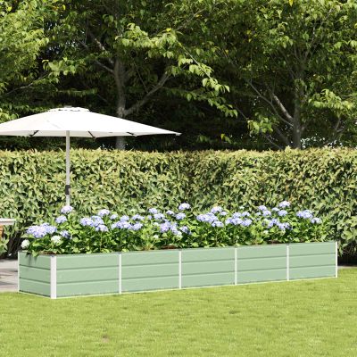 vidaXL Hrantík Zelená 400 x 80 x 45 cm Oceľ