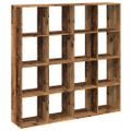 vidaXL Knižnica staré drevo 137,5x29x137,5 cm kompozitné drevo