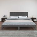 vidaXL Nástenné čelo postele sivé 204x3x60 cm masívna borovica