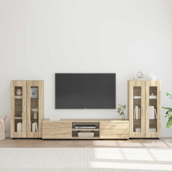 vidaXL Zostava TV skriniek FLORIN 3 pcs Sonoma dub Kompozitné drevo