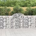 vidaXL Oblúkové gabiónové koše 14 ks 200x30x100/120cm pozinkov. železo