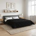 vidaXL Zimný prehoz 200 x 220 cm Zima Čierna Priedušná