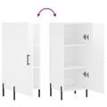 vidaXL Komoda lesklá biela 34,5x34x90 cm spracované drevo