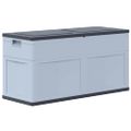vidaXL Záhradný úložný box 320 l šedo-čierny