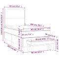 vidaXL Posteľný rám boxsping s matracom bledosivý 90x200 cm zamat