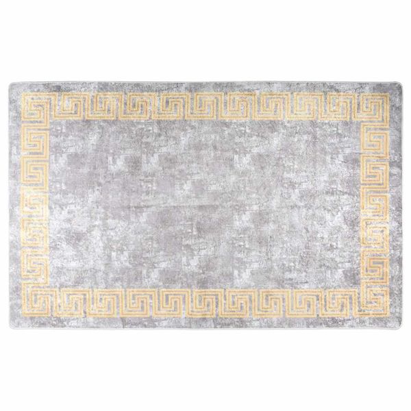 vidaXL Prateľný koberec 160x230 cm sivý