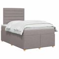 vidaXL Posteľ boxspring s matracom Sivohnedá 120 x 190 cm Látka
