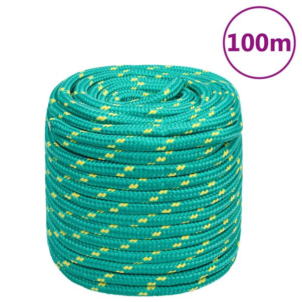 vidaXL Lodné lano zelené 18 mm 100 m polypropylén