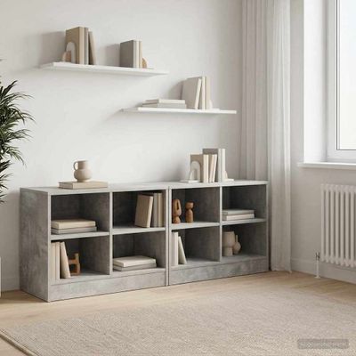 vidaXL Skriňa pod posteľ 2 pcs Betónovo sivá 66 x 33 x 48 cm