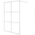 vidaXL Sprchová zástena strieborná 140x195 cm priehľadné ESG sklo