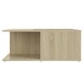 vidaXL Konferenčný stolík, biela+sonoma 80x80x31 cm, kompozitné drevo