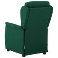 vidaXL Masážne kreslo Tmavozelená 93.5 x 67.5 x 101.5 cm látka