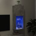 vidaXL TV skrinka s LED svetlami betónovo sivá 40,5x30x102 cm