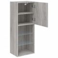 vidaXL TV skrinka s LED svetlami sivá sonoma 40,5x30x102 cm