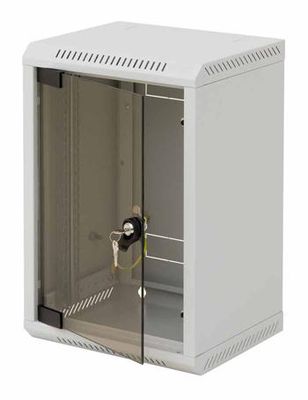 10'' rack jednodielny 9U/260 TRITON sivý plech.dvere