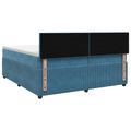 vidaXL Posteľ boxspring s matracom Modrá 200 x 200 cm Zamat