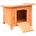 vidaXL Domček pre mačku, borovicový a jedľový masív 50x46x43,5 cm