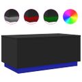vidaXL Konferenčný stolík s LED svetlami čierny 90x50x40 cm