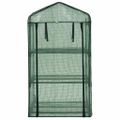 vidaXL 3-regálov mini skleník 69x49x125 cm