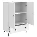 vidaXL Servírovacia skriňa Biela 66 x 34,5 x 95 cm Kompozitné drevo